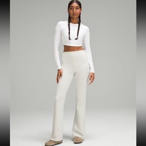 Lululemon Brushed Softstreme Ribbed Zip Flared Pant